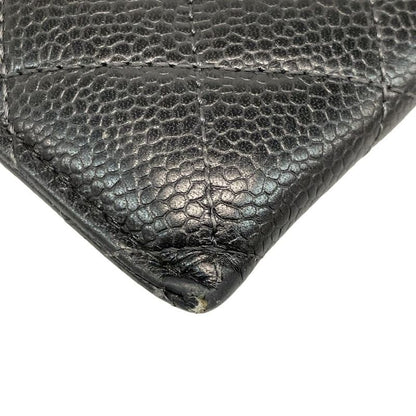 Chanel Card Case Matelasse Ap0213 Black Gold Hardware Coco Mark