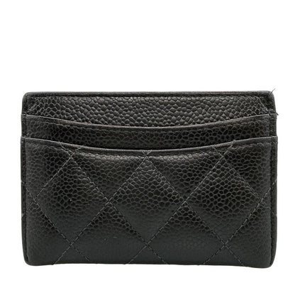 Chanel Card Case Matelasse Ap0213 Black Gold Hardware Coco Mark