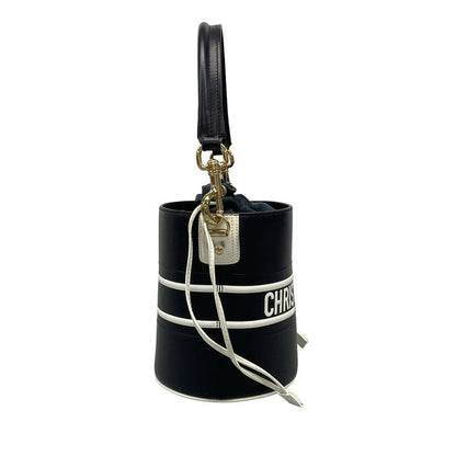 Dior Christian Dior Handbag Vibe Small Bucket Bag Dark Navy X White Drawstring