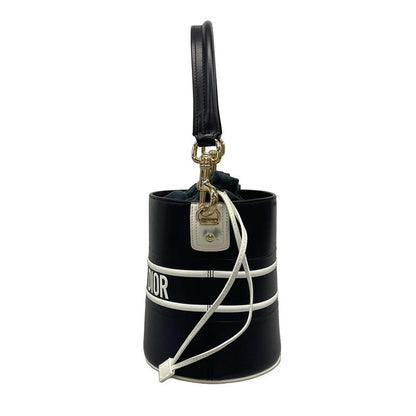 Dior Christian Dior Handbag Vibe Small Bucket Bag Dark Navy X White Drawstring