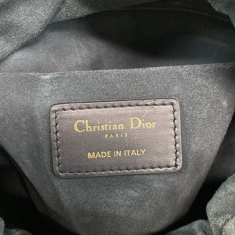 Dior Christian Dior Handbag Vibe Small Bucket Bag Dark Navy X White Drawstring