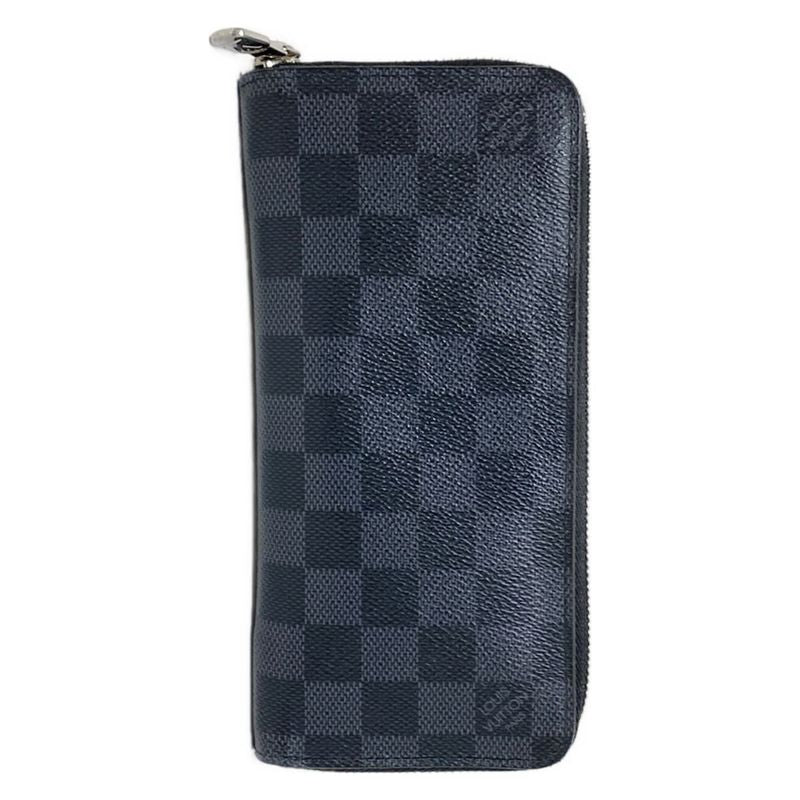 Louis Vuitton Long Wallet Damier Graphite Zippy Wallet Vertical N63095 (new