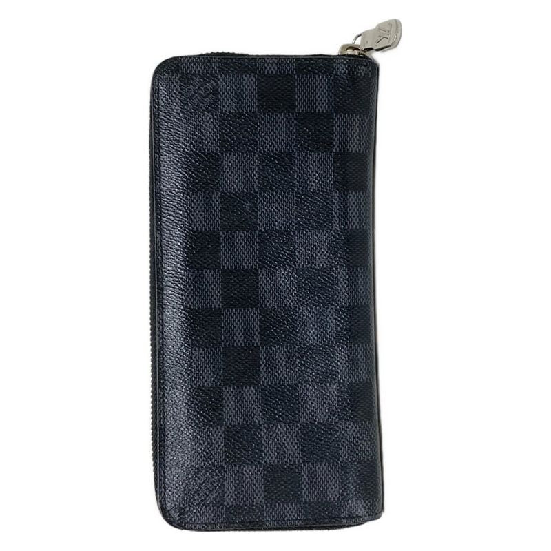 Louis Vuitton Long Wallet Damier Graphite Zippy Wallet Vertical N63095 (new