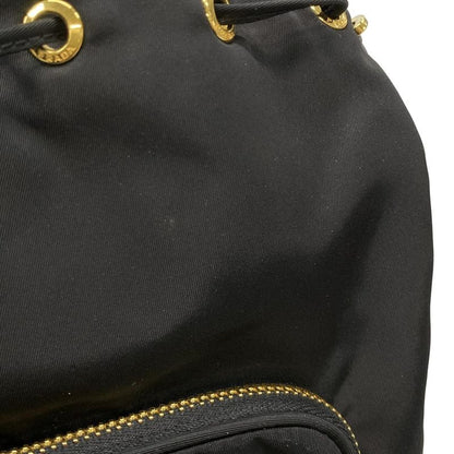Prada Handbag Duet 1bh038 Black Drawstring Shape Re-nylon Leather