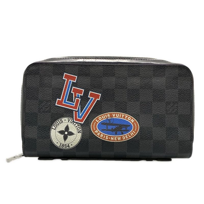 Louis Vuitton Long Wallet LV League Collection Zippy XL N64441 Damier Graphite
