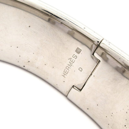 Hermes Bangle Click Crack H Silver X Light Pink