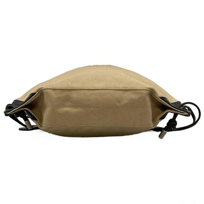 Fendi Backpack Sac - 7vz057 Beige X Black 2way Drawstring Shape Logo Leather