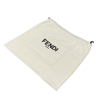 Fendi Backpack Sac - 7vz057 Beige X Black 2way Drawstring Shape Logo Leather