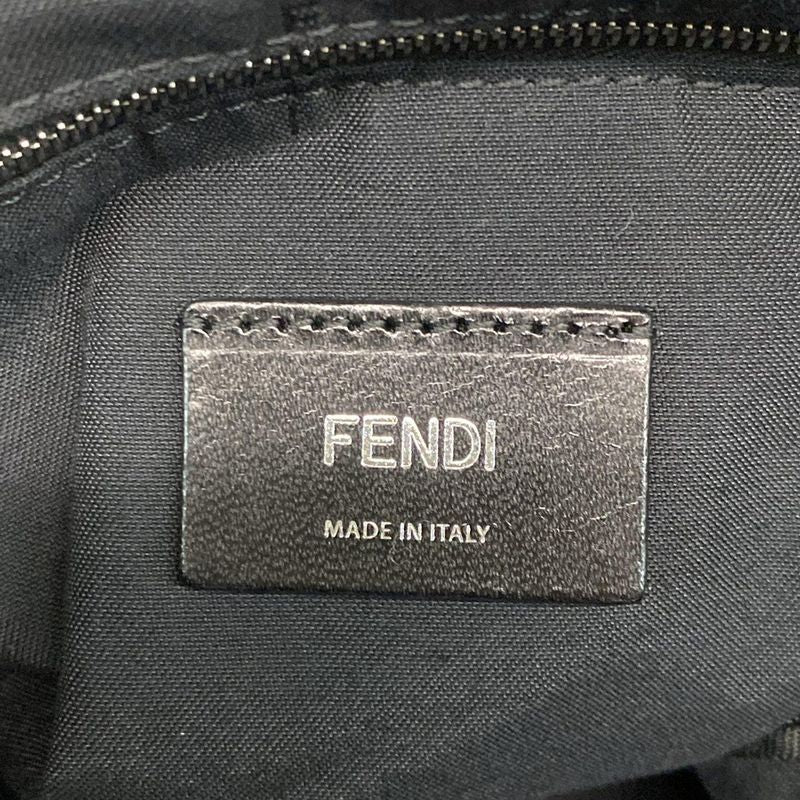 Fendi Backpack Sac - 7vz057 Beige X Black 2way Drawstring Shape Logo Leather
