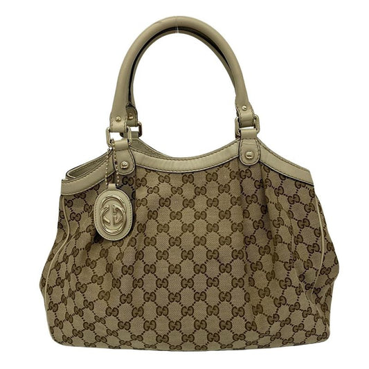 Gucci Tote Bag Sookie GG Pattern 211944 Beige X Ivory Leather