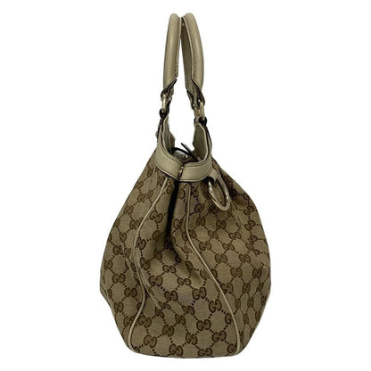 Gucci Tote Bag Sookie GG Pattern 211944 Beige X Ivory Leather