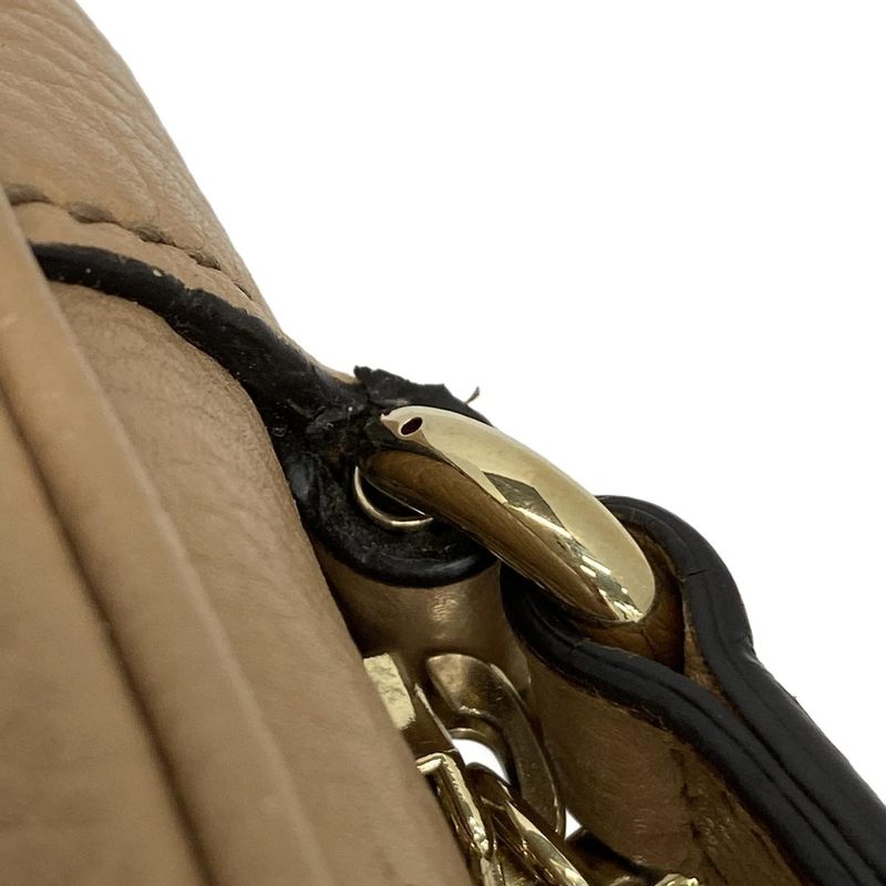 Gucci Shoulder Bag Soho 308364 Beige Tassel Leather