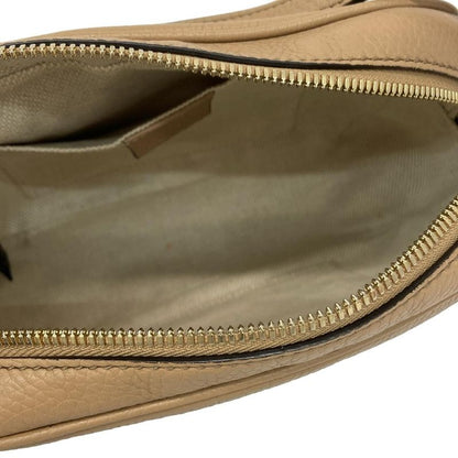 Gucci Shoulder Bag Soho 308364 Beige Tassel Leather