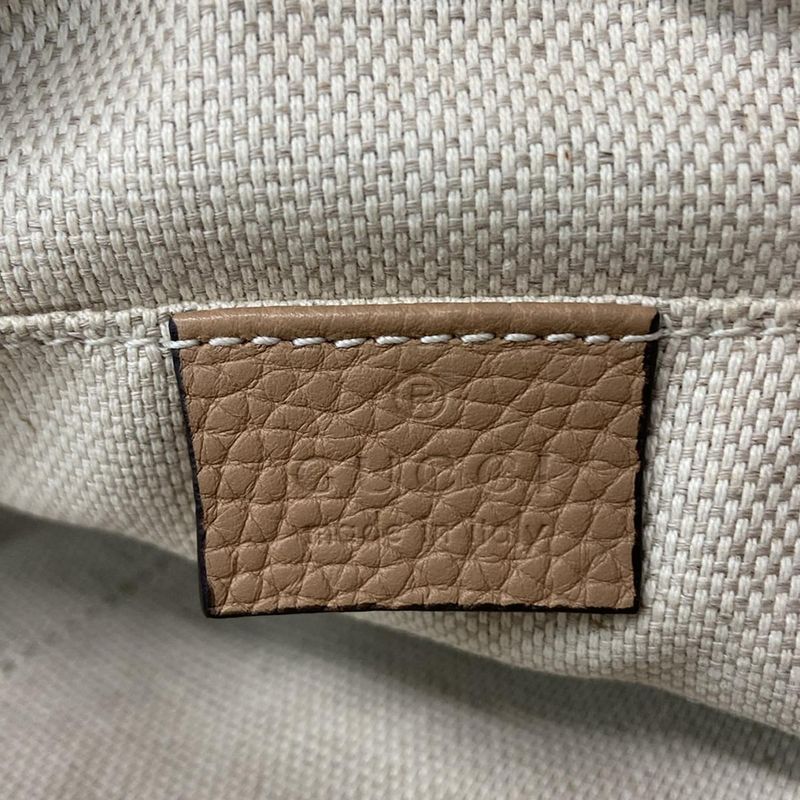 Gucci Shoulder Bag Soho 308364 Beige Tassel Leather