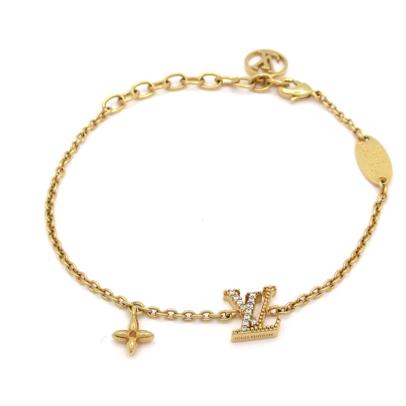 Louis Vuitton Bracelet LV Iconic M00587 Gold X Clear