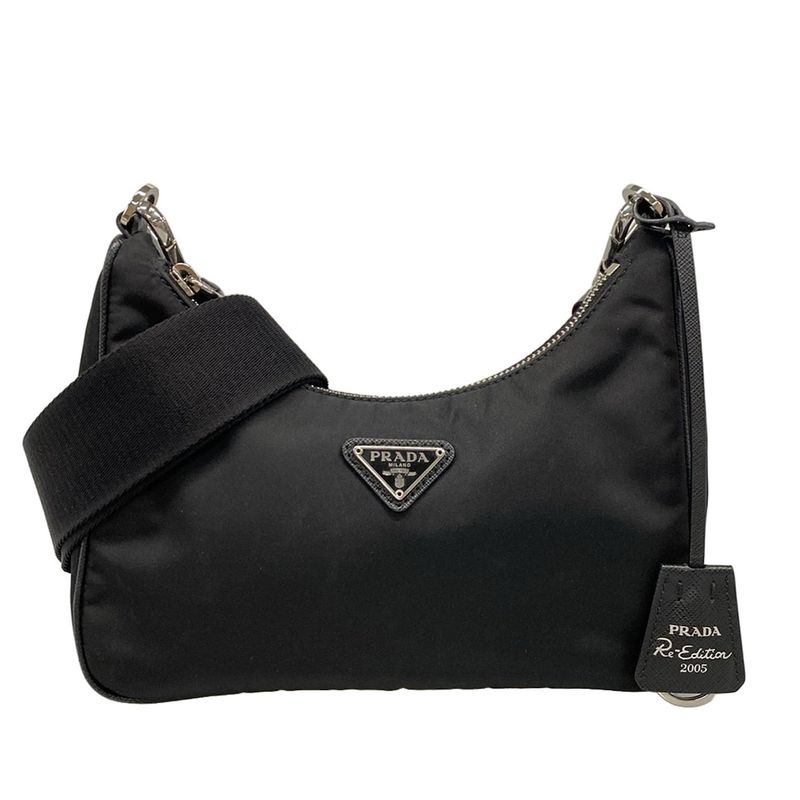 Prada Shoulder Bag Re-edition 2005 Re-nylon Bag 1bh204 Black Mini Bag