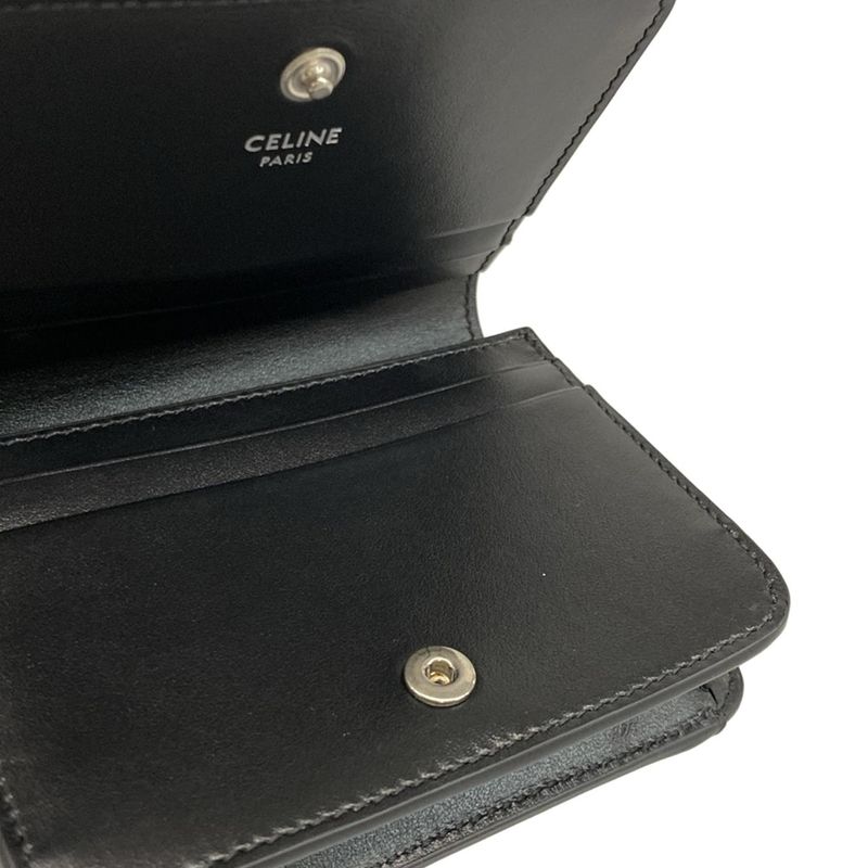 Celine Bifold Wallet Triomphe Compact Wallet 10k623dpv.38di Black