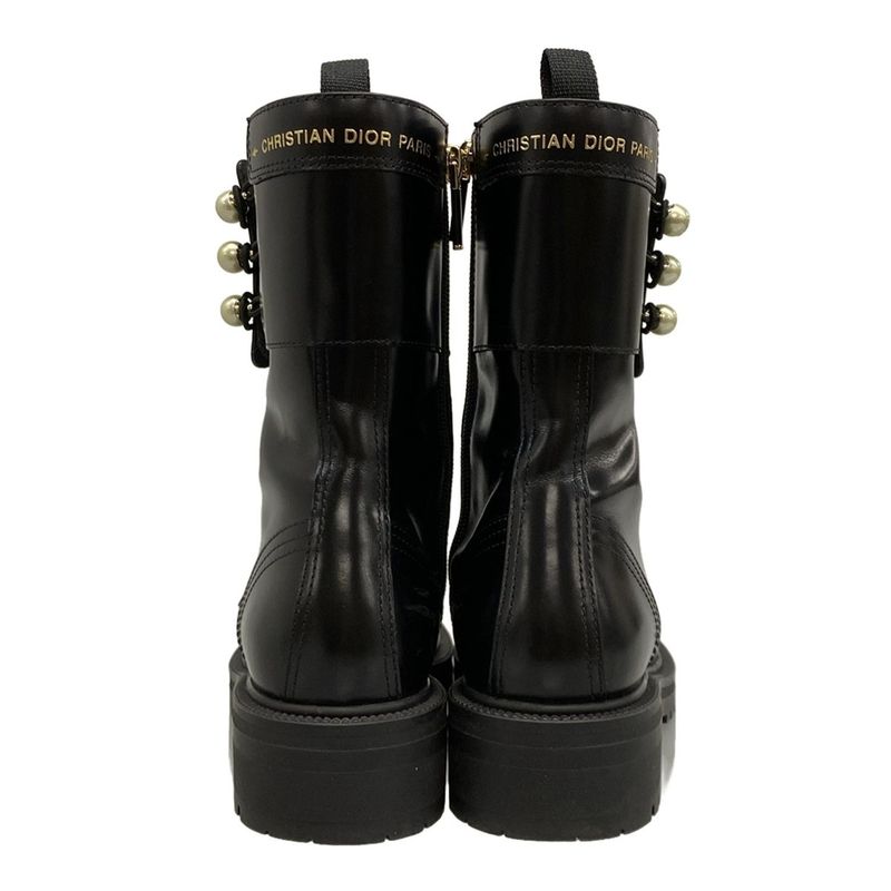Dior Christian Dior Short Boots 36 1 2 D Women's D-strike Short Boots Black