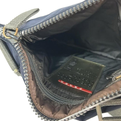 Prada Sport Shoulder Bag - Dark Navy X Dark Gray Leather
