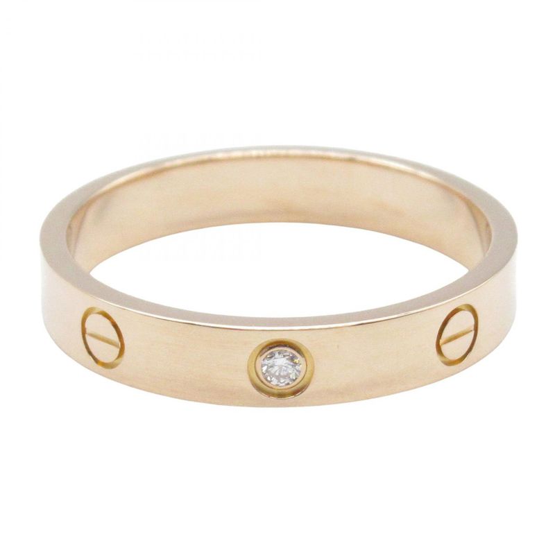 Cartier Ring ・ring Mini Lab Ring 1PD B4050700 18K Pink Gold (pink Gold) Diamond