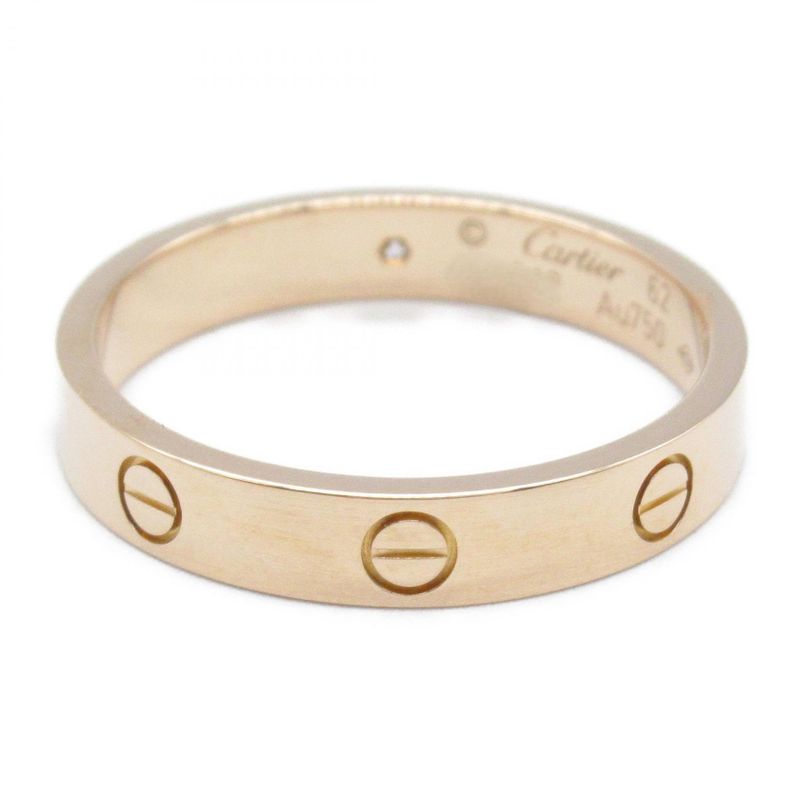 Cartier Ring ・ring Mini Lab Ring 1PD B4050700 18K Pink Gold (pink Gold) Diamond