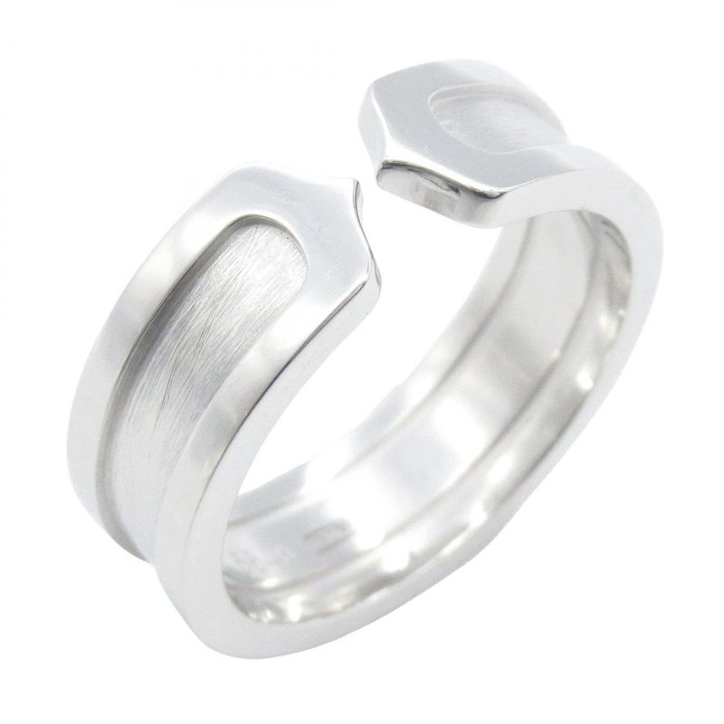 Cartier Ring C2 Ring 18K White Gold (white Gold) C2 Ring Unisex Used A