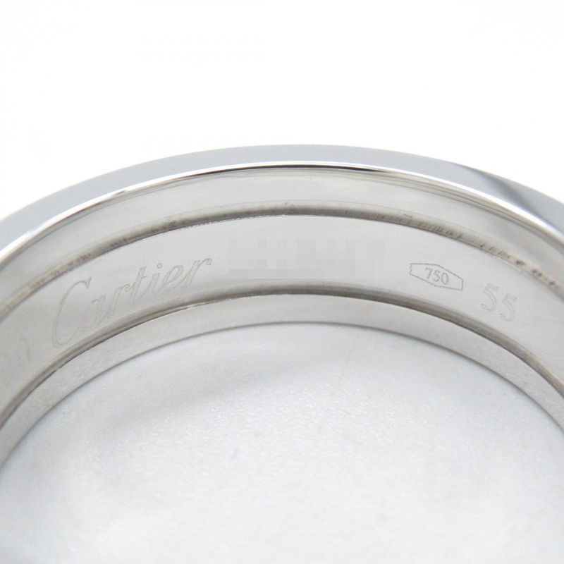 Cartier Ring C2 Ring 18K White Gold (white Gold) C2 Ring Unisex Used A