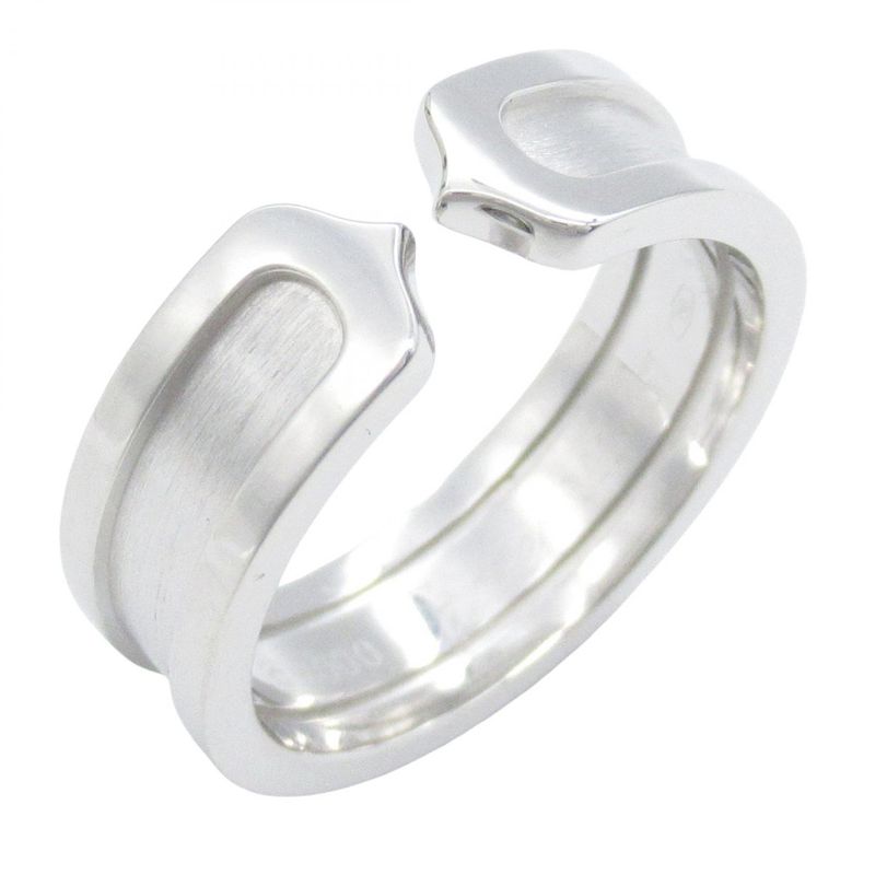 Cartier Ring C2 Ring 18K White Gold (white Gold) C2 Ring Unisex Used A