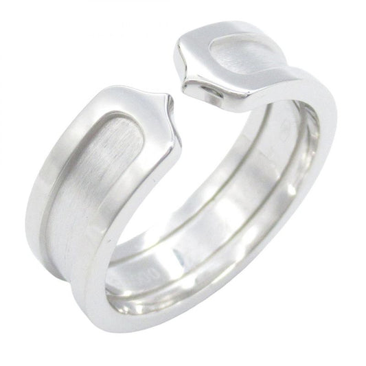 Cartier Ring C2 Ring 18K White Gold (white Gold) C2 Ring Unisex Used A