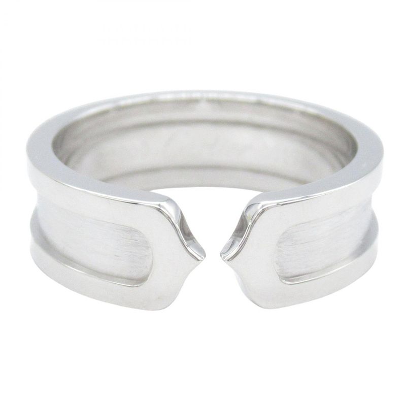 Cartier Ring C2 Ring 18K White Gold (white Gold) C2 Ring Unisex Used A