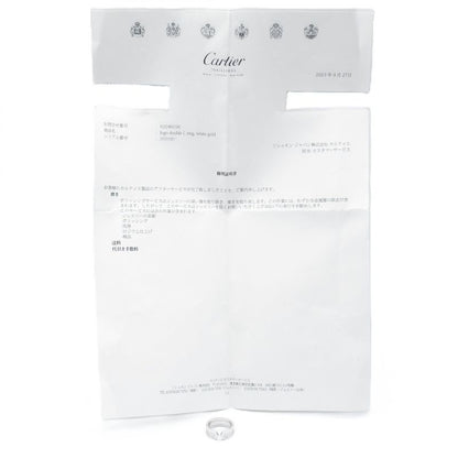 Cartier Ring C2 Ring 18K White Gold (white Gold) C2 Ring Unisex Used A