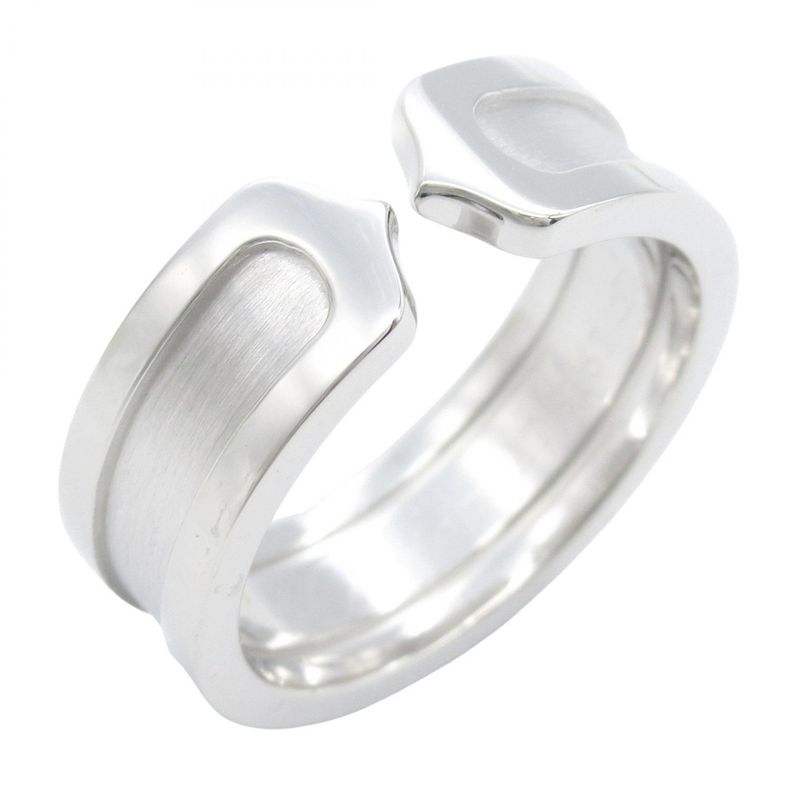 Cartier Ring C2 Ring 18K White Gold (white Gold) C2 Ring Unisex Used A