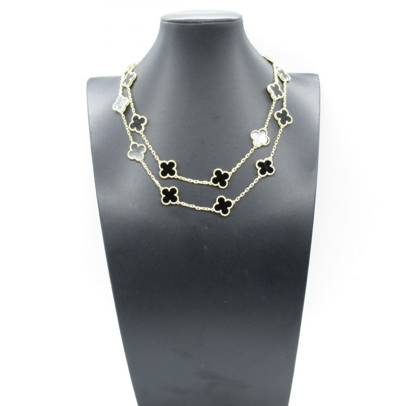 Van Cleef & Arpels Necklace Vintage Alhambra Onyx 20 Motifs Necklace Vcara43100