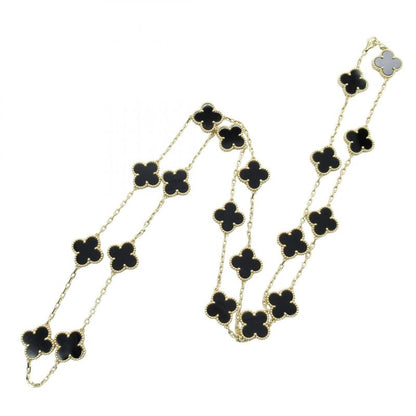 Van Cleef & Arpels Necklace Vintage Alhambra Onyx 20 Motifs Necklace Vcara43100