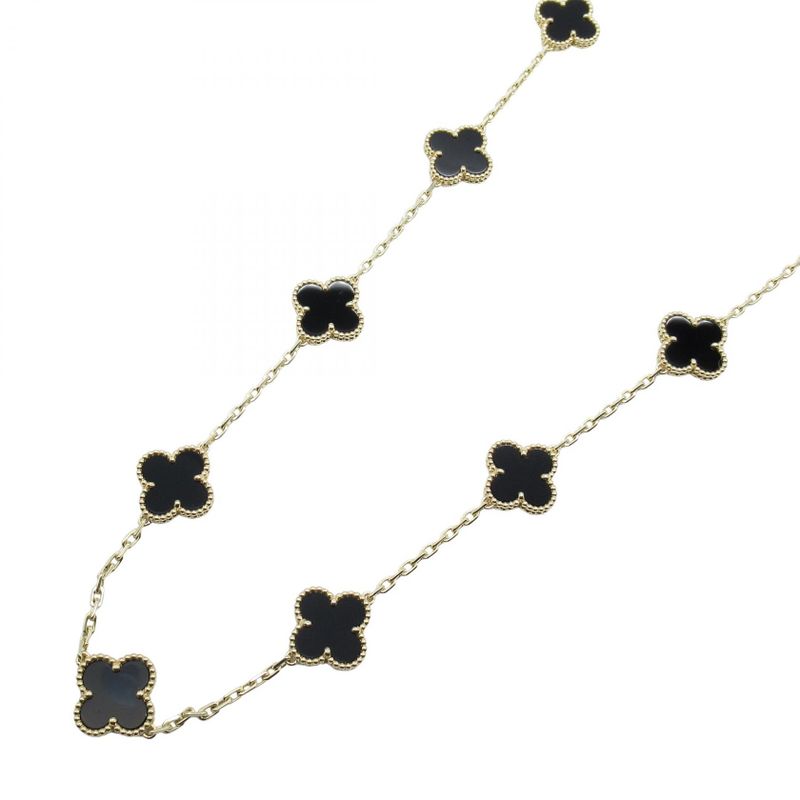Van Cleef & Arpels Necklace Vintage Alhambra Onyx 20 Motifs Necklace Vcara43100