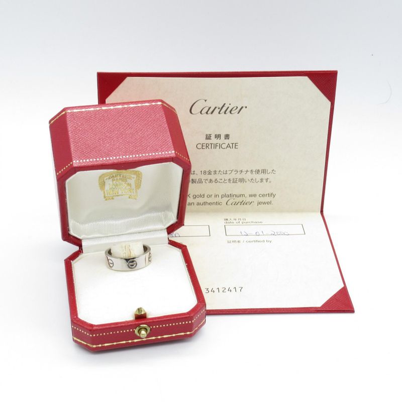 Cartier Ring Love Ring B4084700 18K White Gold (white Gold) Love Ring Unisex