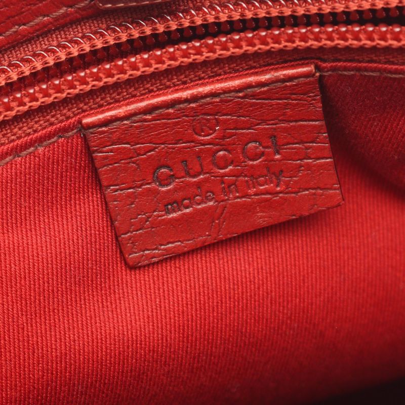 Gucci Tote Bag GG Plus 117551 Beige Dark Cles PVC Coated Canvas Leather Handbag