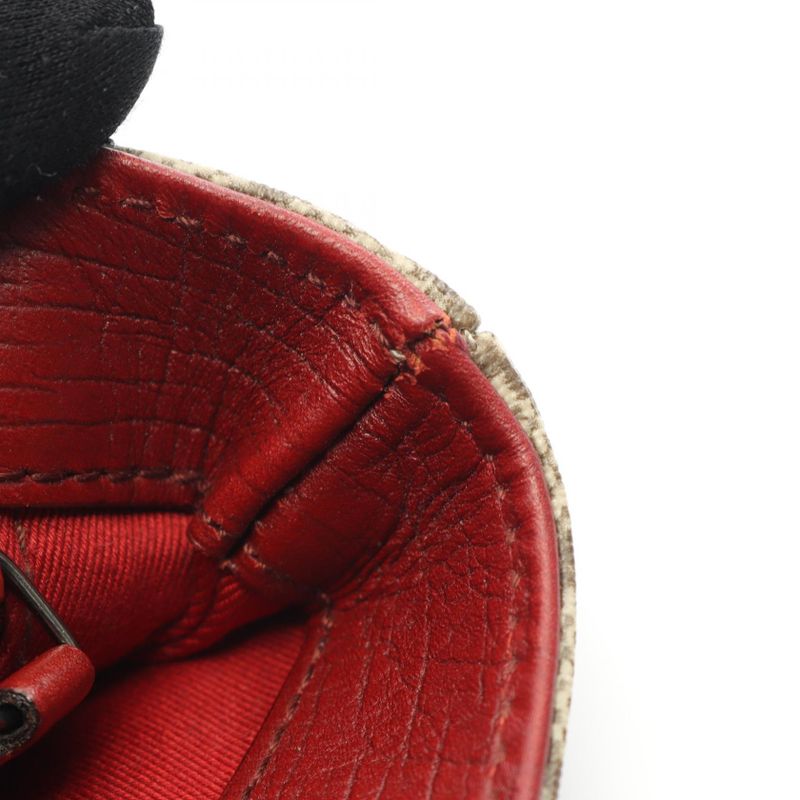 Gucci Tote Bag GG Plus 117551 Beige Dark Cles PVC Coated Canvas Leather Handbag