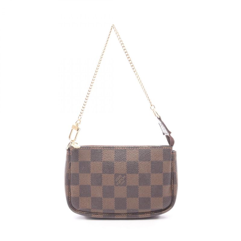 Louis Vuitton Handbag Mini Pochette Accessory N58009 PVC Coated Canvas Leather