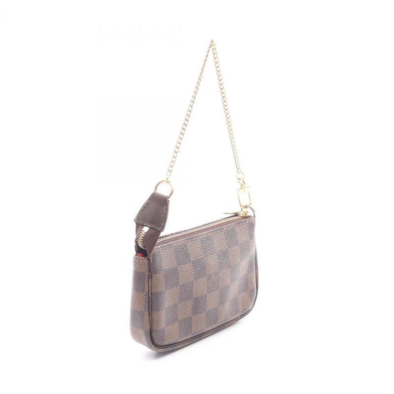 Louis Vuitton Handbag Mini Pochette Accessory N58009 PVC Coated Canvas Leather