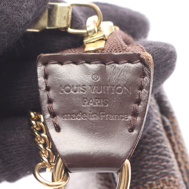 Louis Vuitton Handbag Mini Pochette Accessory N58009 PVC Coated Canvas Leather