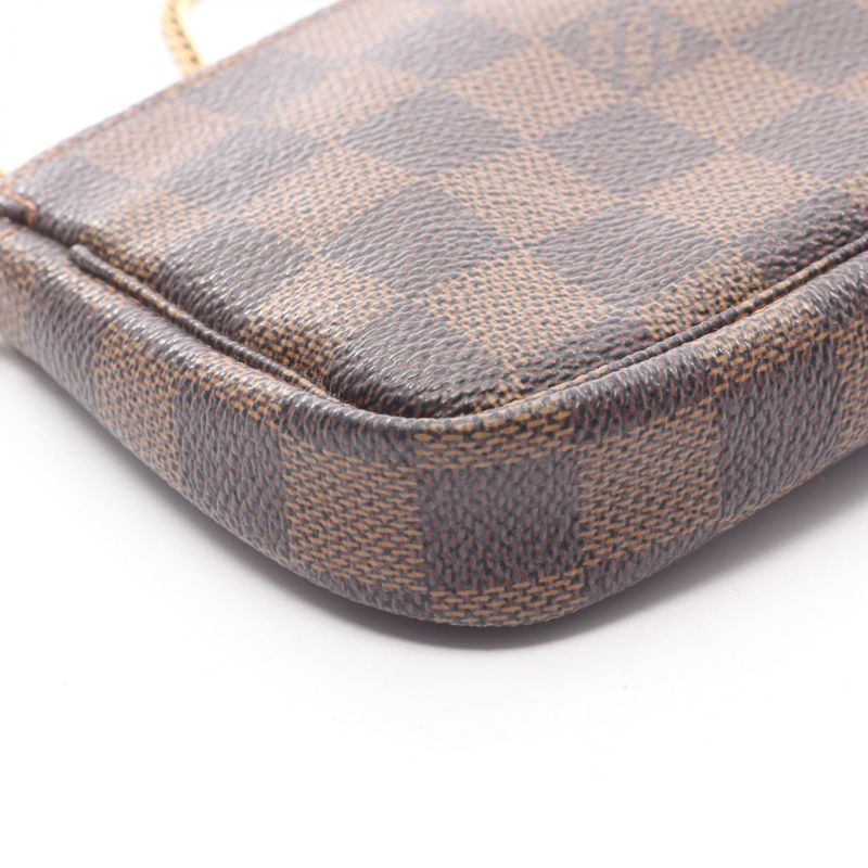 Louis Vuitton Handbag Mini Pochette Accessory N58009 PVC Coated Canvas Leather