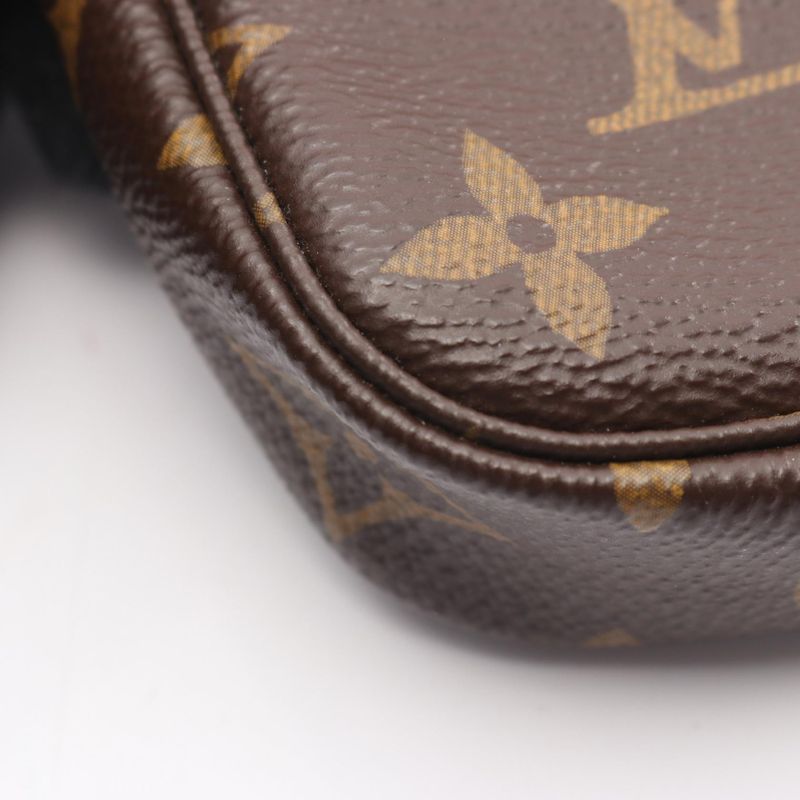 Louis Vuitton Handbag Mini Pochette Accessory M58009 PVC Coated Canvas Leather