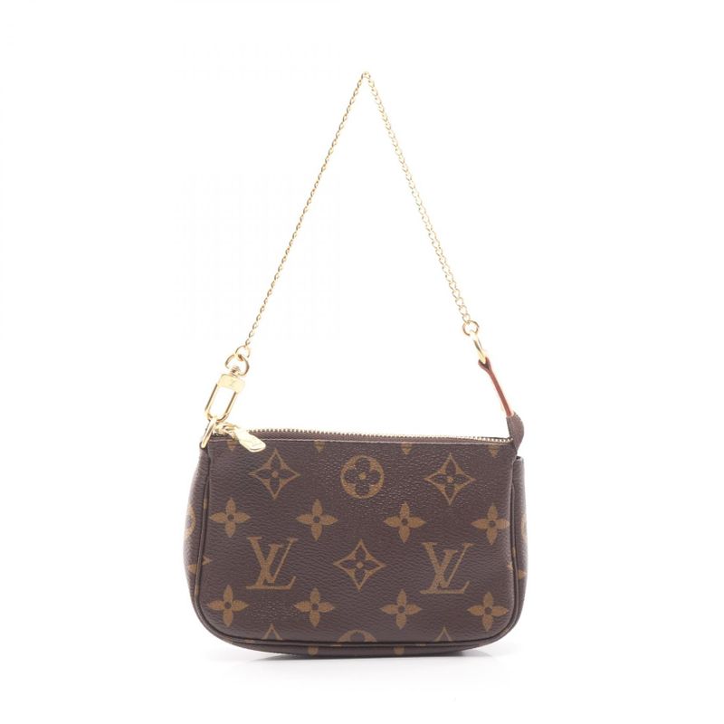 Louis Vuitton Handbag Mini Pochette Accessory M58009 PVC Coated Canvas Leather