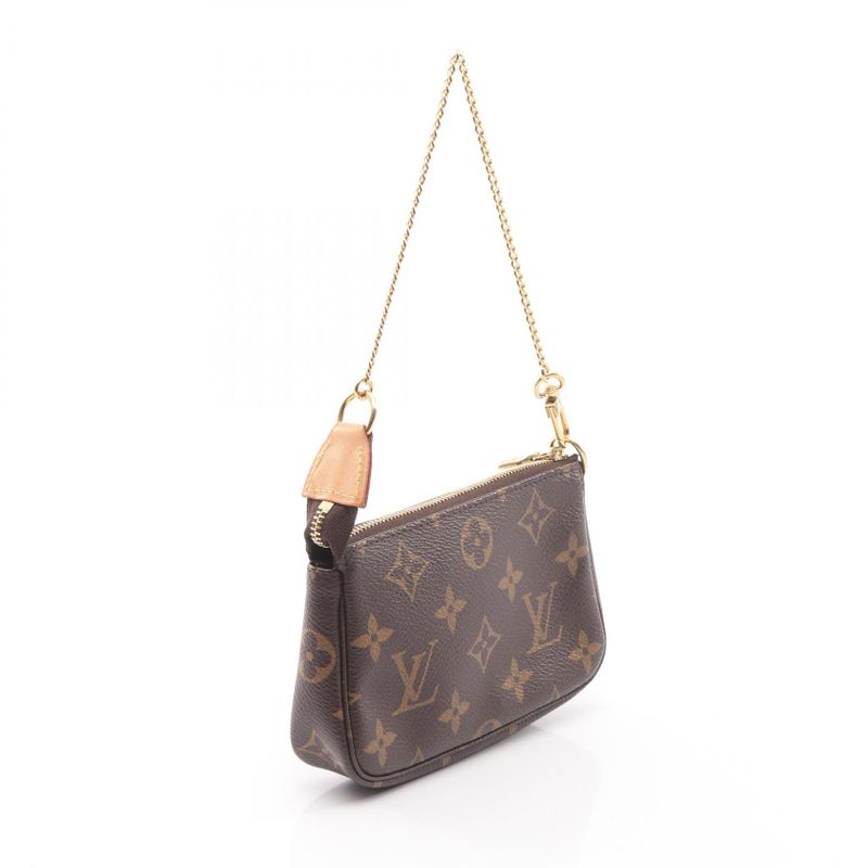Louis Vuitton Handbag Mini Pochette Accessory M58009 PVC Coated Canvas Leather
