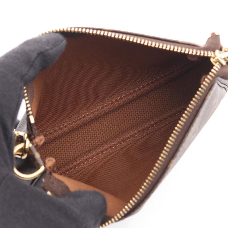 Louis Vuitton Handbag Mini Pochette Accessory M58009 PVC Coated Canvas Leather