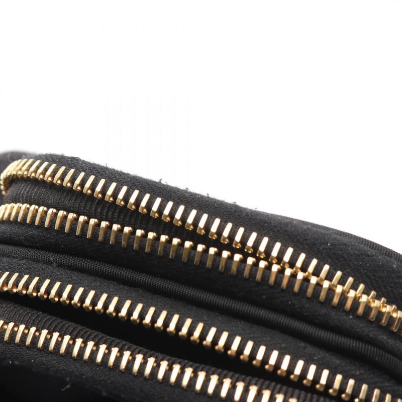 Prada Shoulder Bag Black Nylon Leather Triangle Logo Pochette Ladies Used A