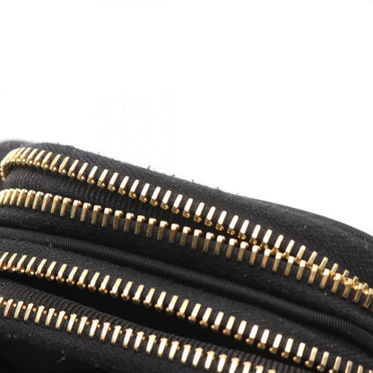 Prada Shoulder Bag Black Nylon Leather Triangle Logo Pochette Ladies Used A