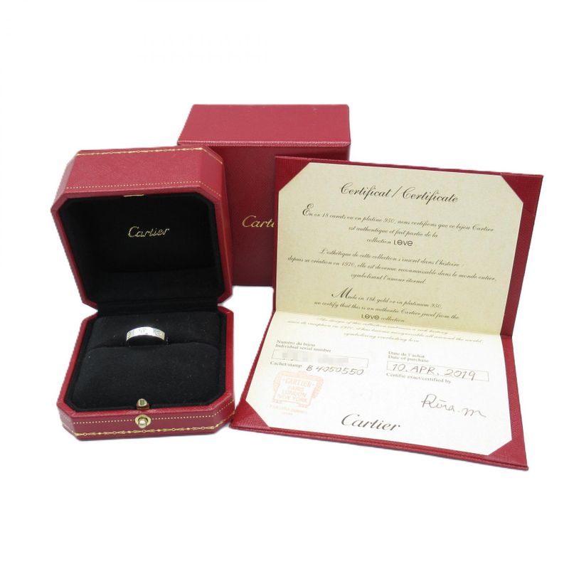 Cartier Ring ・ring Mini Love Ring 1PD B4050550 18K White Gold (white Gold)