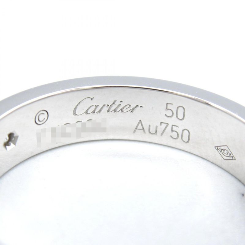 Cartier Ring ・ring Mini Love Ring 1PD B4050550 18K White Gold (white Gold)